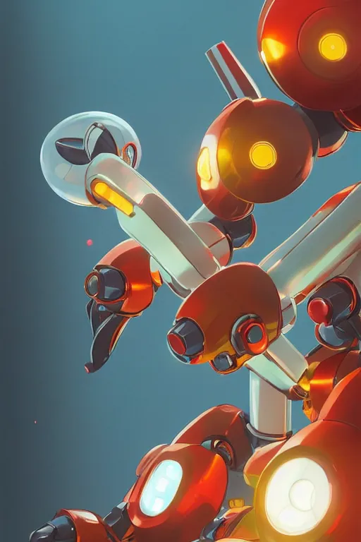 Image similar to metabots medabots medarotto medarot robot minimalist comics, behance hd by jesper ejsing, by rhads, makoto shinkai and lois van baarle, ilya kuvshinov, rossdraws global illumination ray tracing hdr radiating a glowing aura