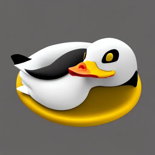 Prompt: Duck emoji, photorealistic render