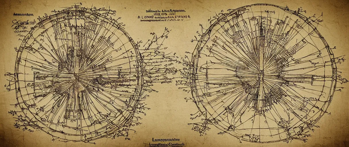 Prompt: an amazingly detailed leonardo davinci sketch of a creativity amplifier worn on the head of Vitruvian man. in the style of a patent diagram