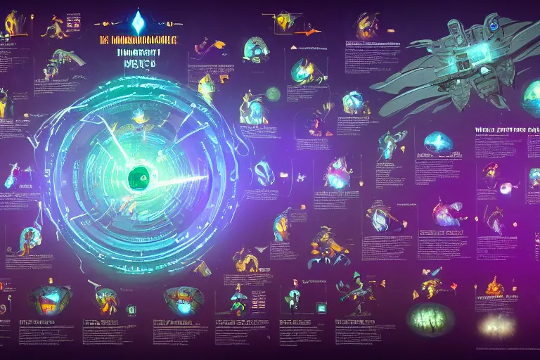 Prompt: detailed infographic poster, center aligned, depicting humanity's stats, abilities and popularity with various extraterrestrial cultures, in the style of wlop, illustration, epic, fantasy, hyper detailed, smooth, unreal engine, sharp focus, ray tracing