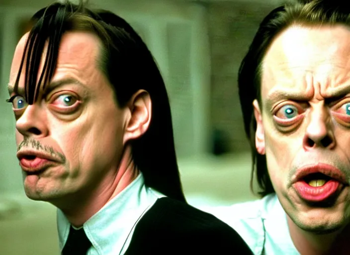 Image similar to steve buscemi in a still from the movie The Room (2003)