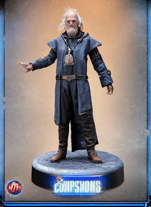 Image similar to 80mm resin detailed miniature of Christopher Lloyd as a space wizard, Product Introduction Photos, 4K, Full body