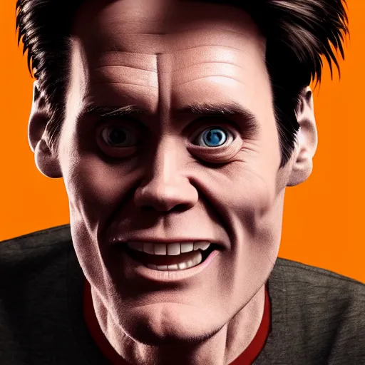 Prompt: jim carrey is fused into a slim jim, hyperdetailed, artstation, cgsociety, 8 k