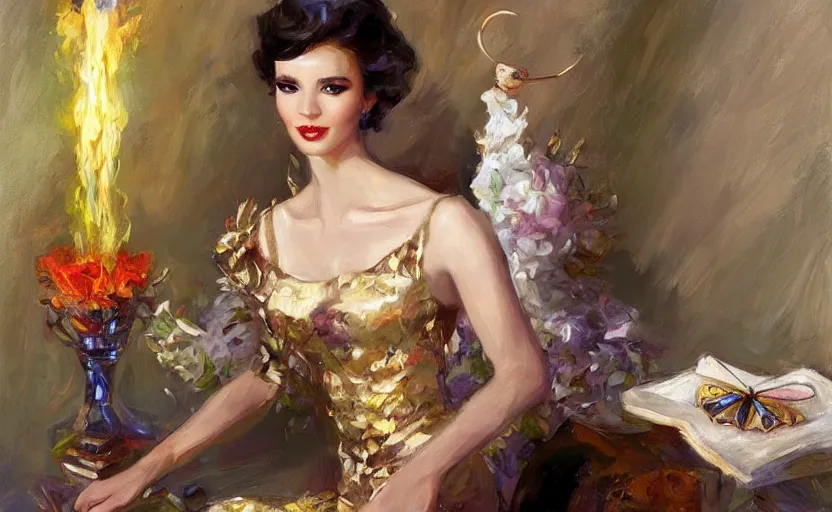 Image similar to Alchemy mantis. By Konstantin Razumov, highly detailded