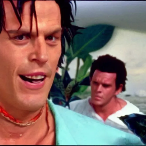 Image similar to a film still of Franky from one piece in Ace Ventura: Pet Detective(1994)