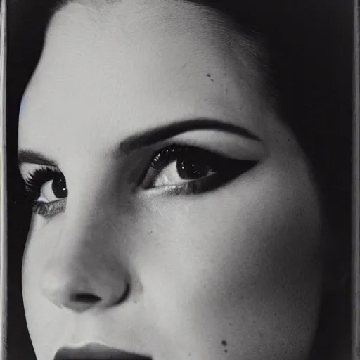 Image similar to portrait of lana del rey by diane arbus, high detail, fine detail