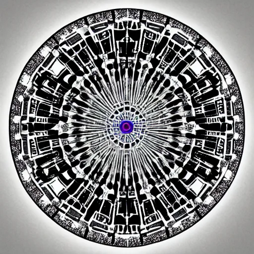 Image similar to brutalist mandala