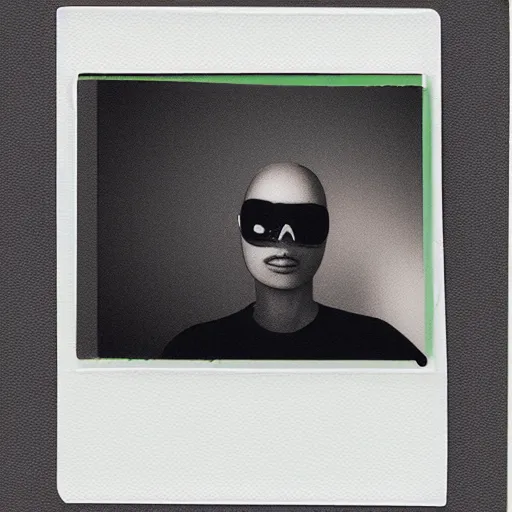 Image similar to polaroid of a glitchy 3d model