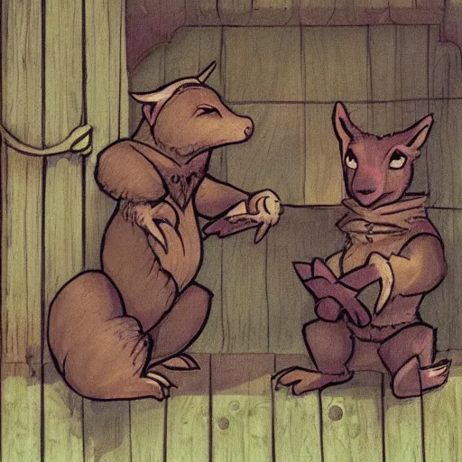 Prompt: redwall illustration