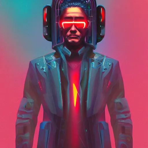 Image similar to cyberpunk king william - alexander as the leader of a futuristic communist society, cybernetics, sharp lines, digital, artstation, colored in
