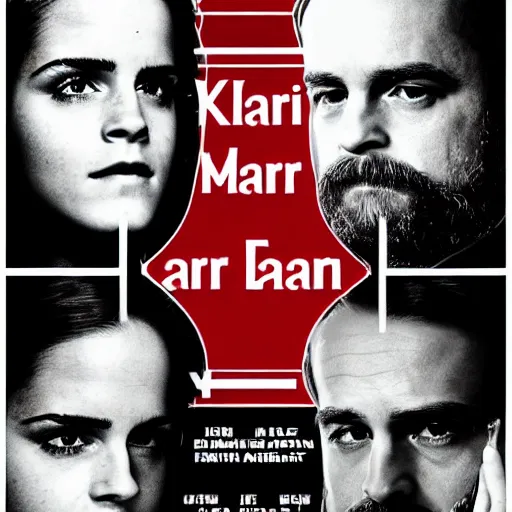 Prompt: battle of karl marx vs emma watson, ufc poster. symmetry, awesome exposition, very detailed, highly accurate, professional lighting diffracted lightrays, 8 k, sense of awe