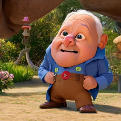Prompt: anthony hopkins as a pixar disney character from up ( 2 0 0 9 ), unreal engine, octane render, 3 d render, photorealistic