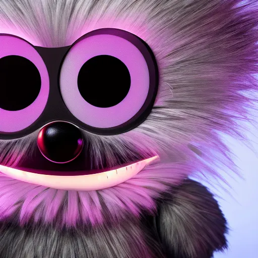 Prompt: a horrifying furby in the backrooms, dark hallways, flashlight, highly detailed, horror movie, photorealistic, 8k