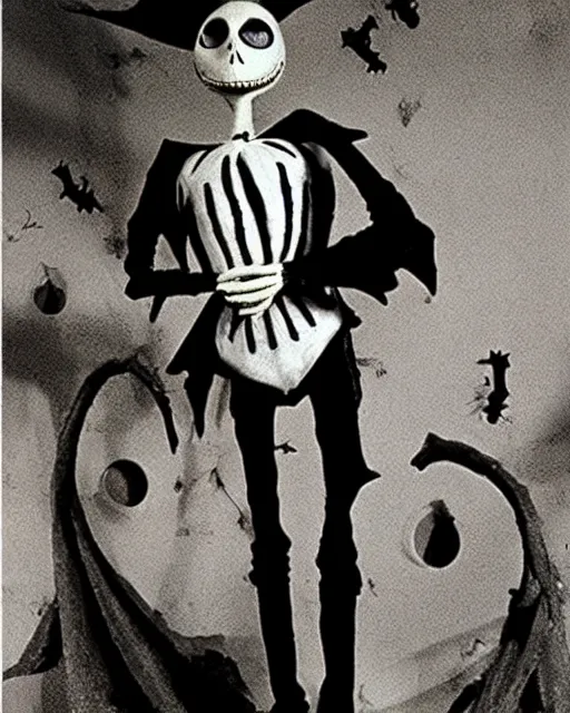 Prompt: David Bowie in nightmare before Christmas