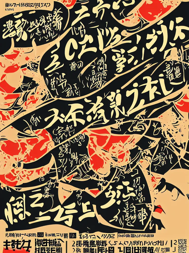 Image similar to poster advertisement for a restaurant, japanese anime graphics illustration, stylish typography