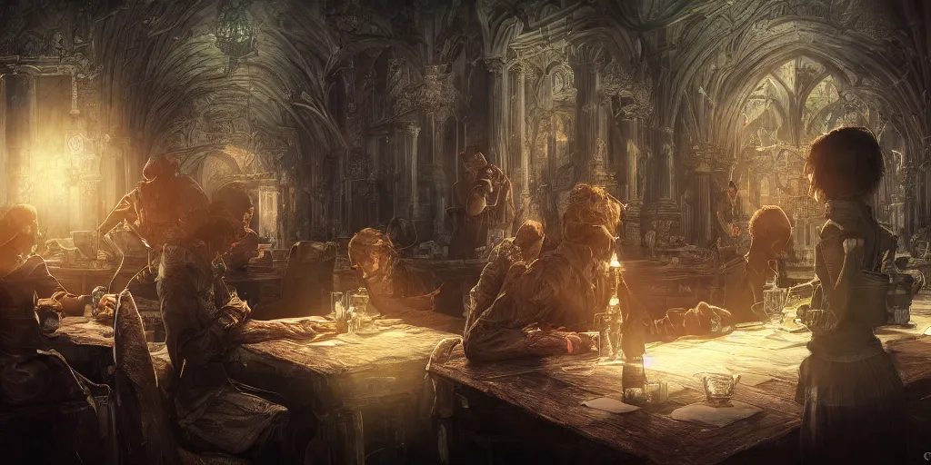 Prompt: let us not seek to satisfy our thirst for freedom by drinking from the cup of bitterness and hatred. ultrafine highly detailed hyper colorful illustration, sharp focus, octopath traveler, final fantasy, unreal engine highly rendered, global illumination, radiant light, intricate environment