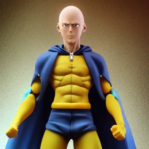 Image similar to saitama action figure. realistic. photo. photorealistic. detailed. high quality. high resolution. lossless quality. lossless. 8 k. hdr. 4 k. 8 k resolution. 1 6 k resolution