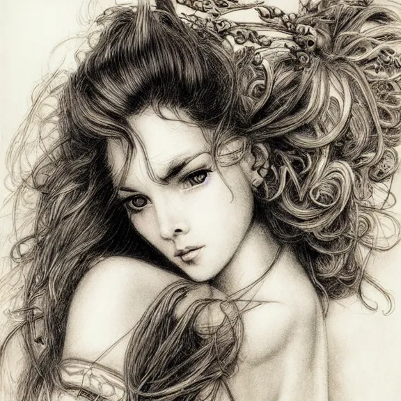 Image similar to a highly detailed beautiful portrait in the style of charles dana gibson and in the style of luis royo.