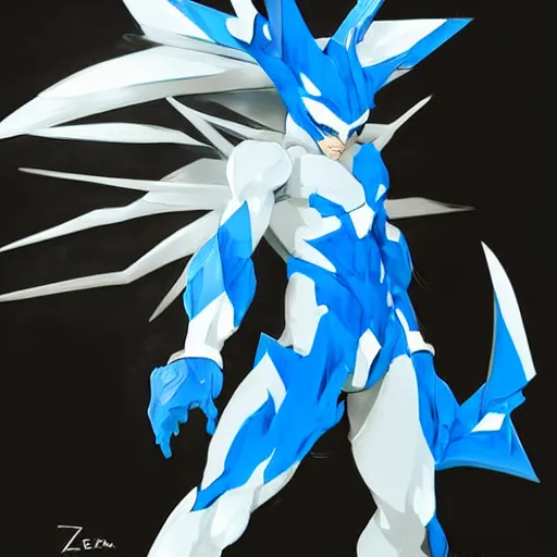 Image similar to Portrait of Zeraora, made by Yoji Shinkawa, Highly detailed, dynamic posing, concept art