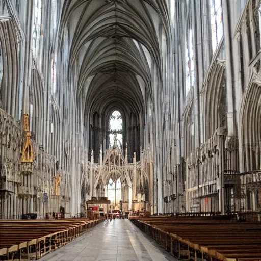 Prompt: A gigantic cathedral collapsing from an explosion