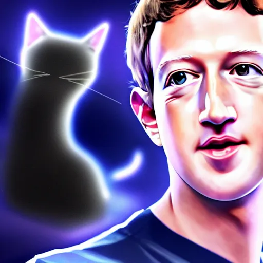 Image similar to mark zuckerberg as an anime catgirl, highly detailed, extremely high quality, hd, 4 k, 8 k, canon 3 0 0 mm, professional photographer, 4 0 mp, lifelike, top - rated, award winning, realistic, detailed lighting, detailed shadows, sharp, no blur, edited, corrected, trending