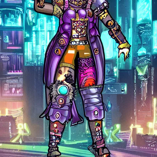 Prompt: Hasbulla as a cyberpunk warlord