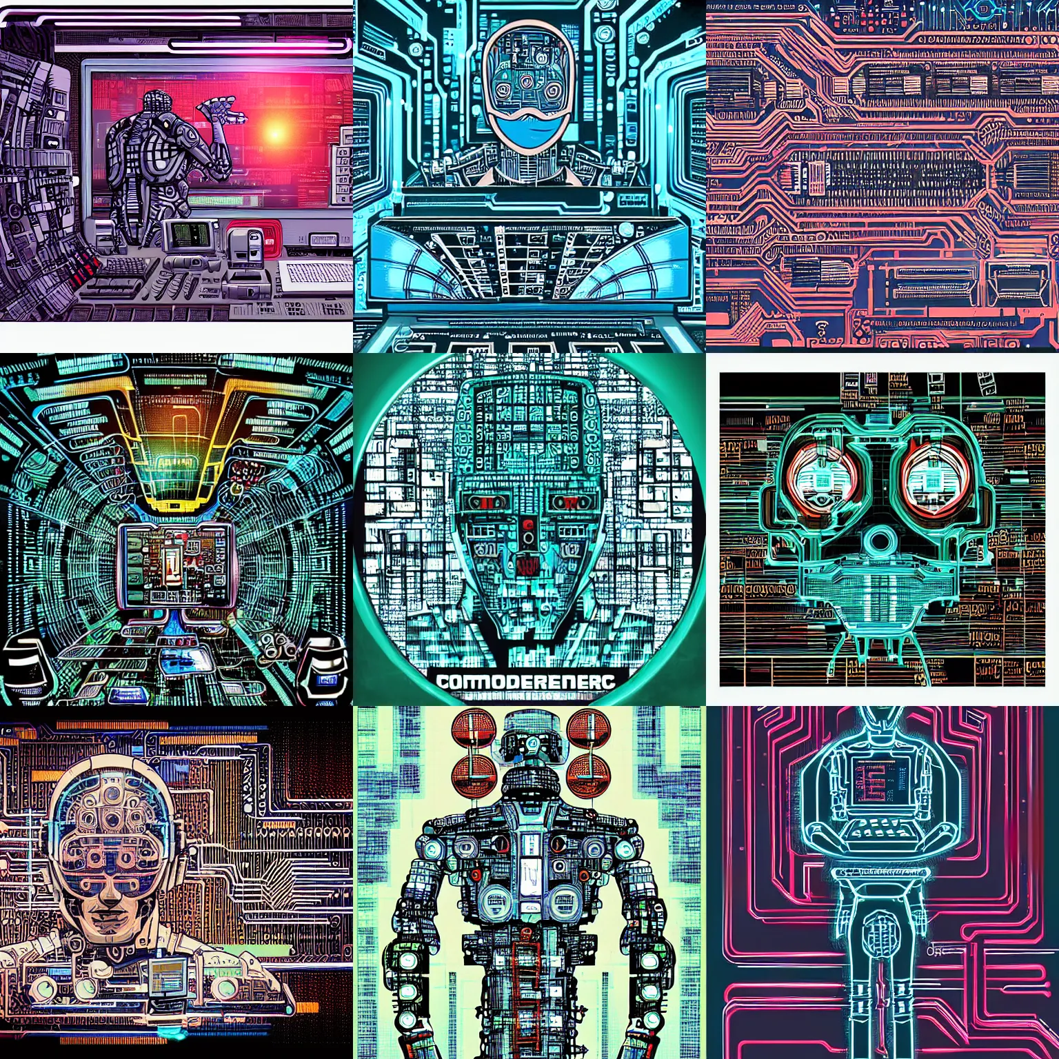 Prompt: computer code, intricate cybernetic illustration by tim doyle