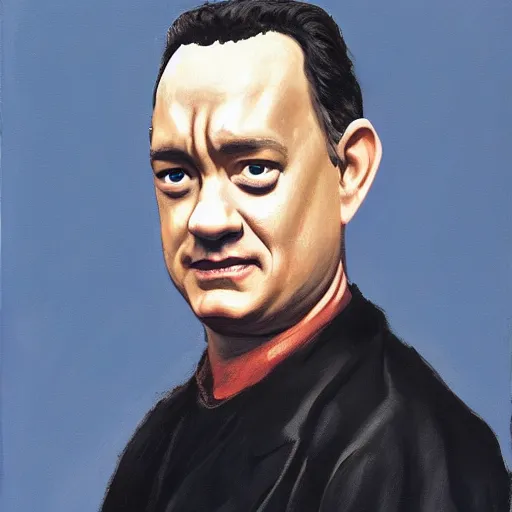 Image similar to a stunning jacobean portrait of tom hanks, oil on canvas