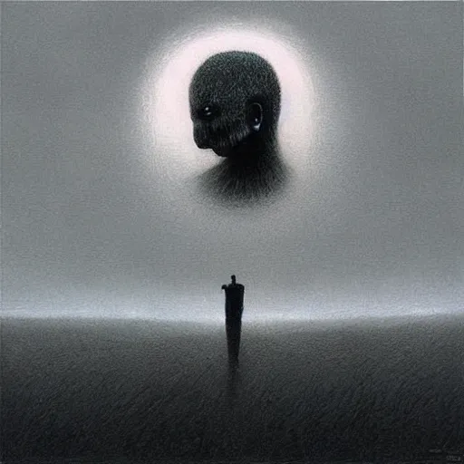 Image similar to yoinky sploinky in the style of beksinski