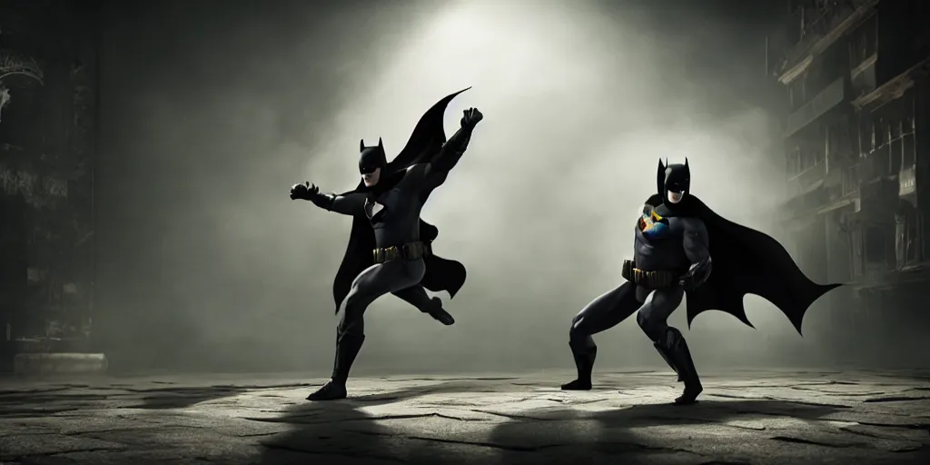 Prompt: batman performing kalaripayattu, cinematic, color graded, volumetric lighting, octane render, ultra realistic