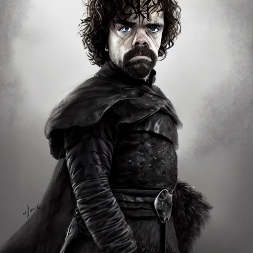 Prompt: peter dinklage as jon snow, digital painting, extremely detailed, 4 k, intricate, brush strokes, mark arian, artgerm, bastien lecouffe - deharme