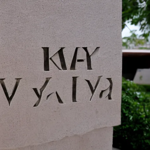 Image similar to sculpture of the word KUYA