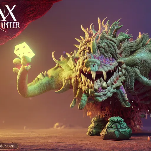 Image similar to The Xanathar, dnd monster, highly detailed, photorealism, substance 3d painter, texturing XYZ, Subsurface scattering, cinematic lighting, Unreal engine 5, octane render, cinema4d, vray, redshift, keyshot, Arnold render, marmoset toolbag,