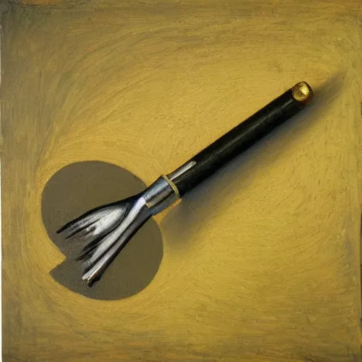 Prompt: ” an oil painting of a screwdriver, in the style of leonardo da vinci ”