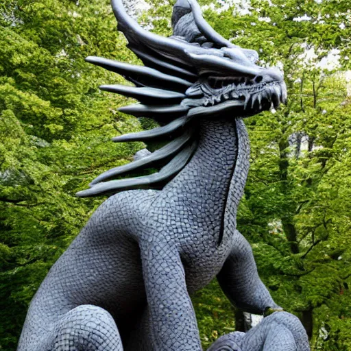 Prompt: a dragon statue made from silk by edvard eriksen