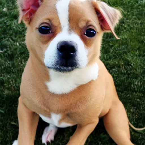 Image similar to fluffy tan pit bull chihuahua mix