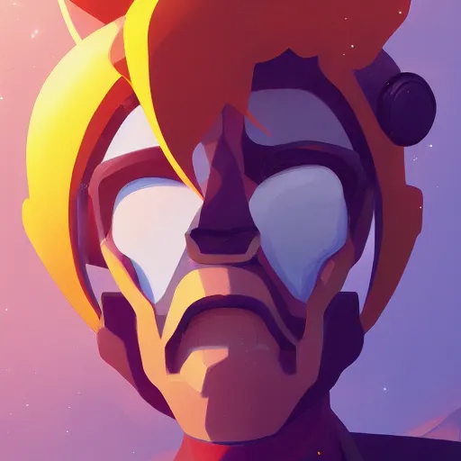 Image similar to face icon stylized minimalist space dandy, loftis, cory behance hd by jesper ejsing, by rhads, makoto shinkai and lois van baarle, ilya kuvshinov, rossdraws global illumination