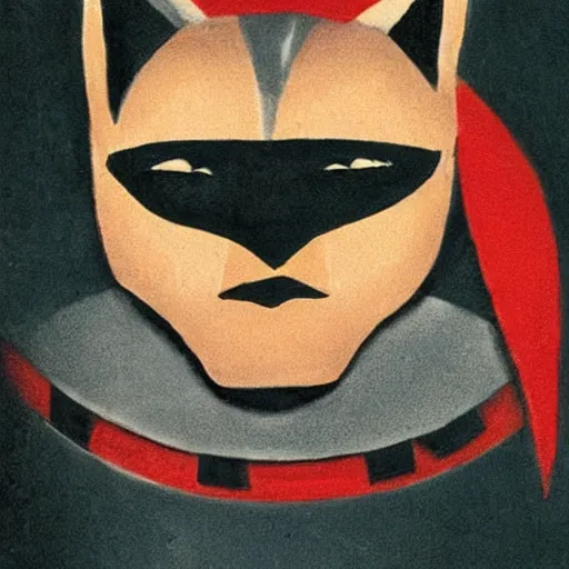 Prompt: catman, cat head, superhero