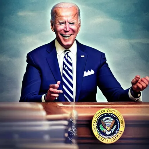 Prompt: joe biden as a liquid terminator