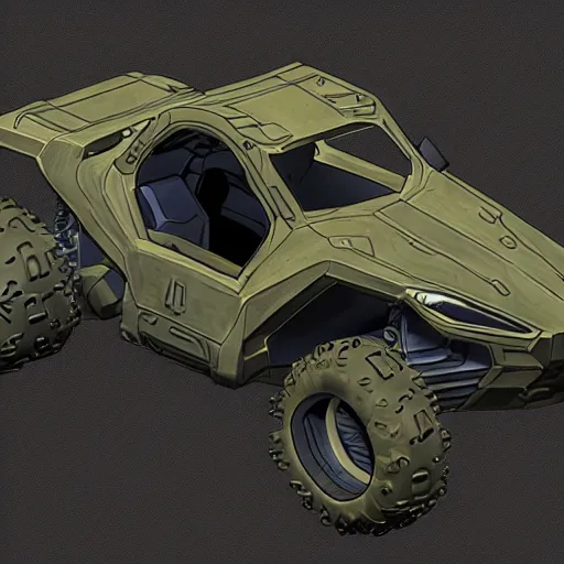 Image similar to concept art blueprint halo new atv vehicles