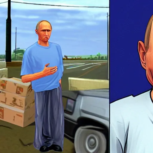 Prompt: Putin in gta San Andreas