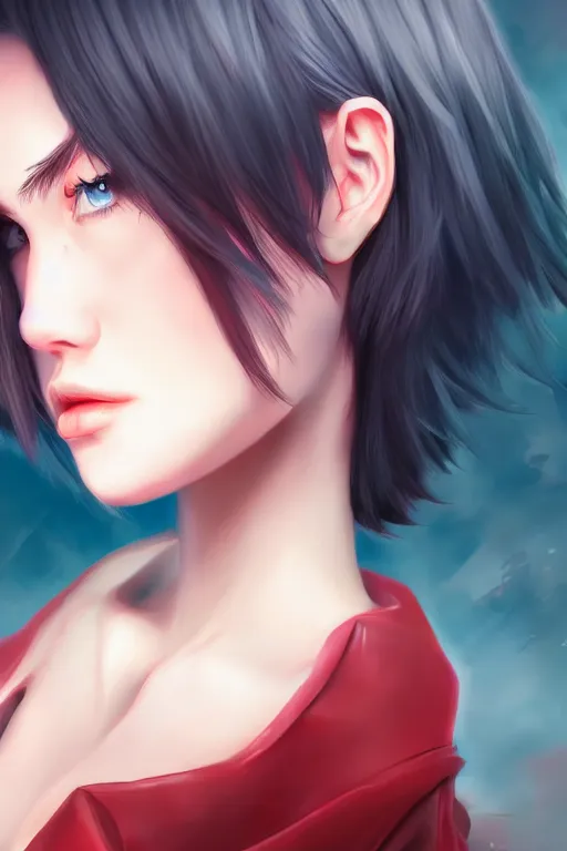 Image similar to bipolar twitter alter, uhd, digital painting, arstation, 1 0 8 0 p, ultra realistic detail, jacqueline e, tafy, bo feng, kuvshinov ilya, love hate love