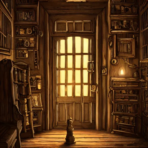 Image similar to a room with one hundred doors with latches, concept art, trending on artstation, highly detailed, intricate, sharp focus, digital art, 8 k