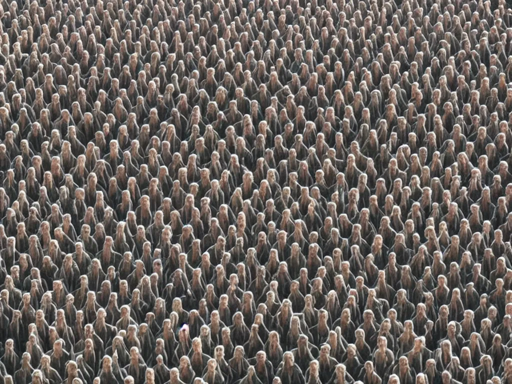 Image similar to 1000 humans inspired by aliens