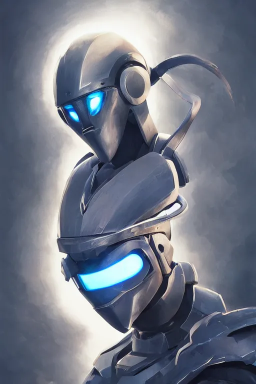 Image similar to epic mask helmet robot ninja portrait stylized as fornite style game design fanart by concept artist gervasio canda, behance hd by jesper ejsing, by rhads, makoto shinkai and lois van baarle, ilya kuvshinov, rossdraws global illumination radiating a glowing aura global illumination ray tracing hdr render in unreal engine 5