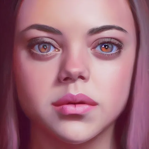 Image similar to pink petals with a a wonderful aubrey plaza and christina ricci mixed with mona lisa, intricate, elegant, highly detailed, wonderful eyes, sweet, digital painting, artstation, concept art, smooth, sharp focus, illustration, art by artgerm and greg rutkowski and concept art, rectilinear vaporwave