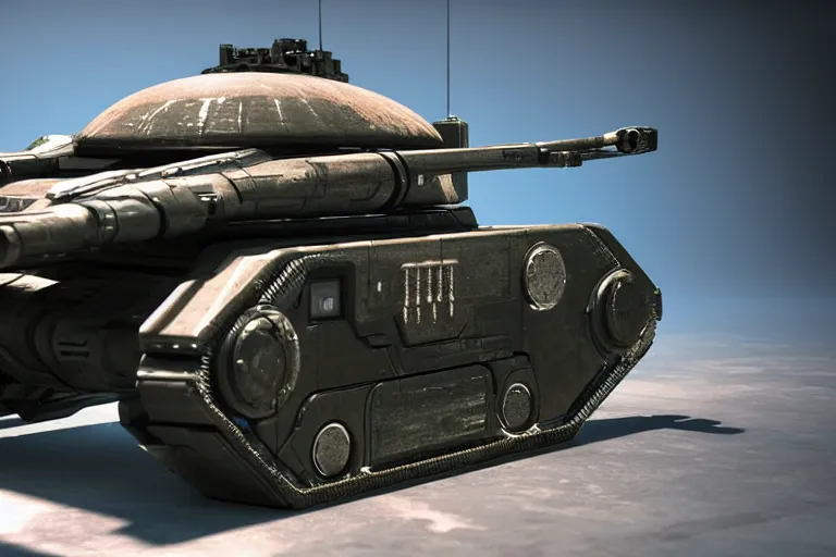 Image similar to cyberpunk alien concept inspired tank, futuristic look, highly detailed body, very powerful, photorealistic camera shot, bright studio setting, studio lighting, crisp quality and light reflections, unreal engine 5 quality render