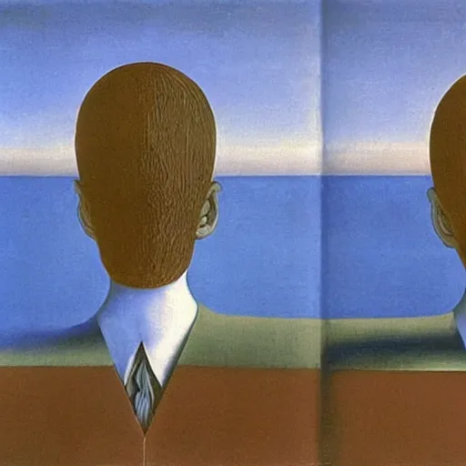 Image similar to the cardinality of the continuum painted by Dali and Magritte