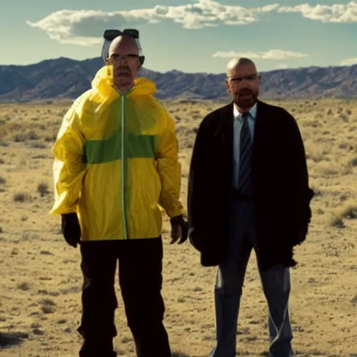 Image similar to donald trump in breaking bad with walter white