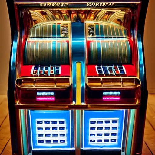 Image similar to jukebox, dlsr photography, focus, symmetry, hyperdetailed